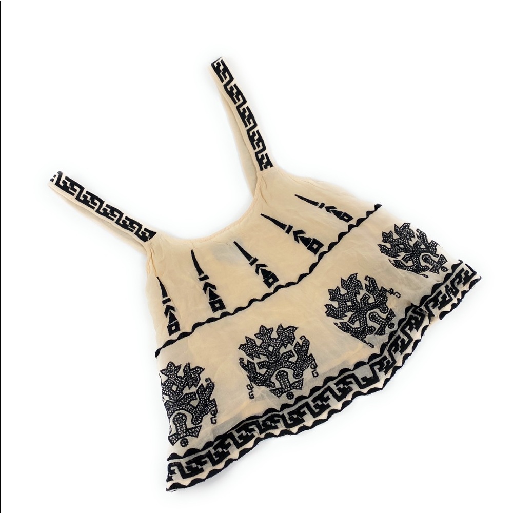Cream Crop top - Boho Tank Top